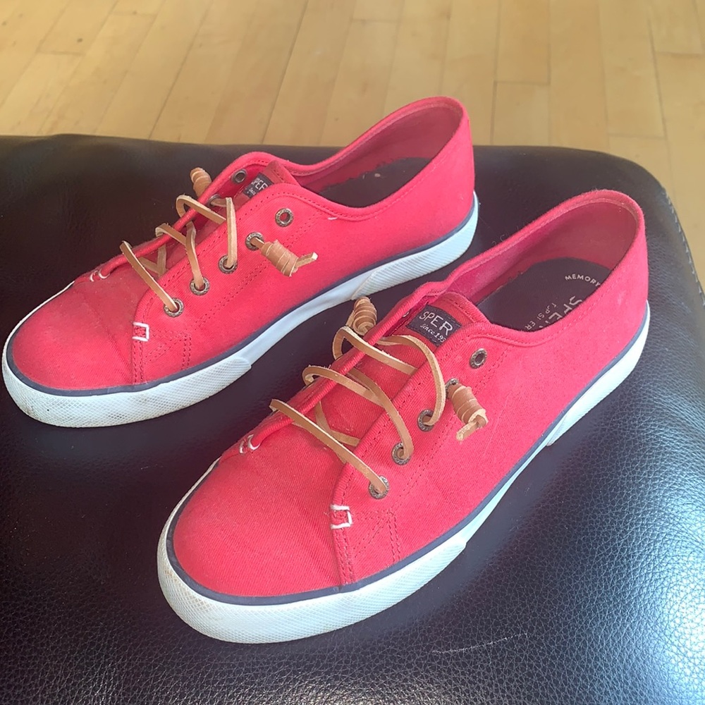 Red Sperry Shoes
